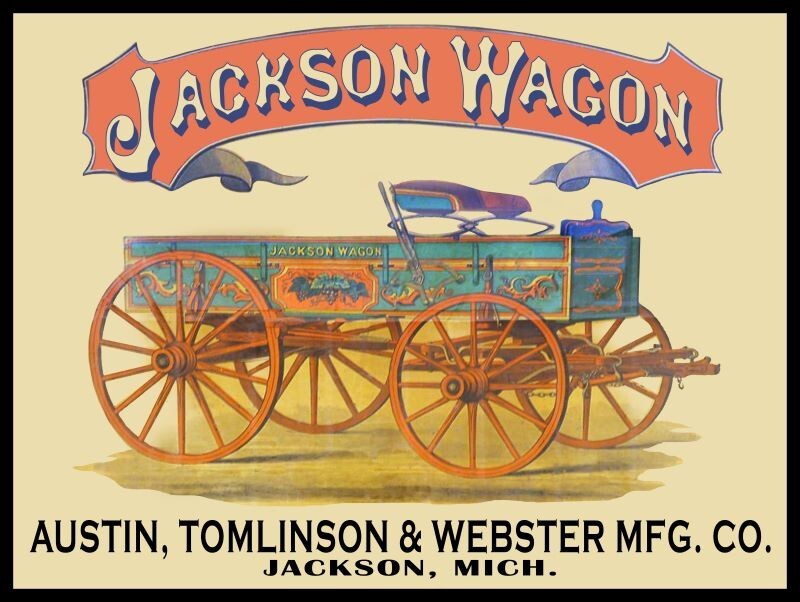 Jackson Wagons of Jackson, Michigan NEW Metal Sign: 12×16″ Ships Free
