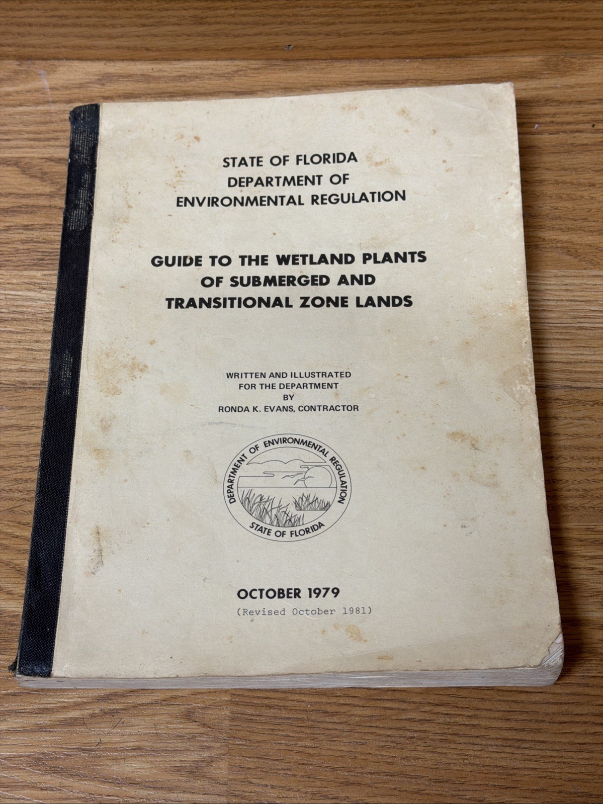 1979 State Of FL Dept Of Environmental Regulation Guide To Wetland Plants Manual