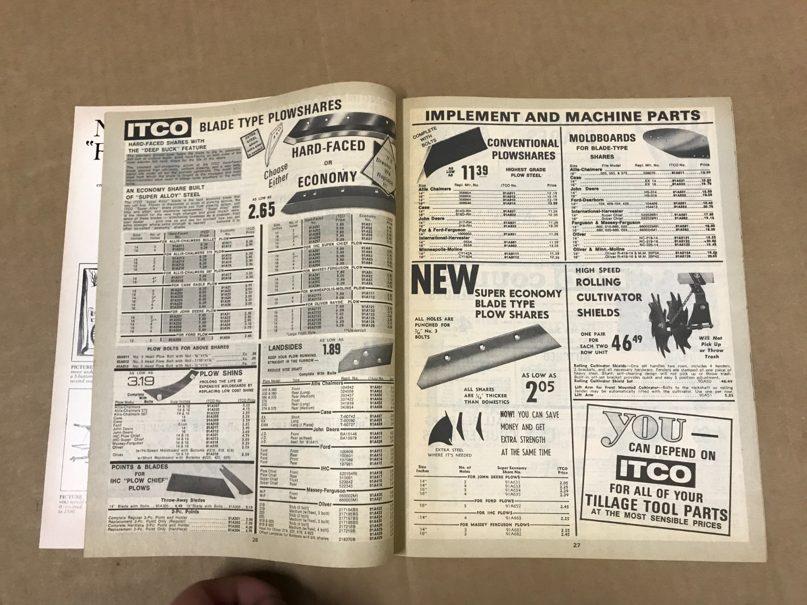 Vintage ITCO – 1971 Fall & Winter Catalog – Machine/Farming Parts