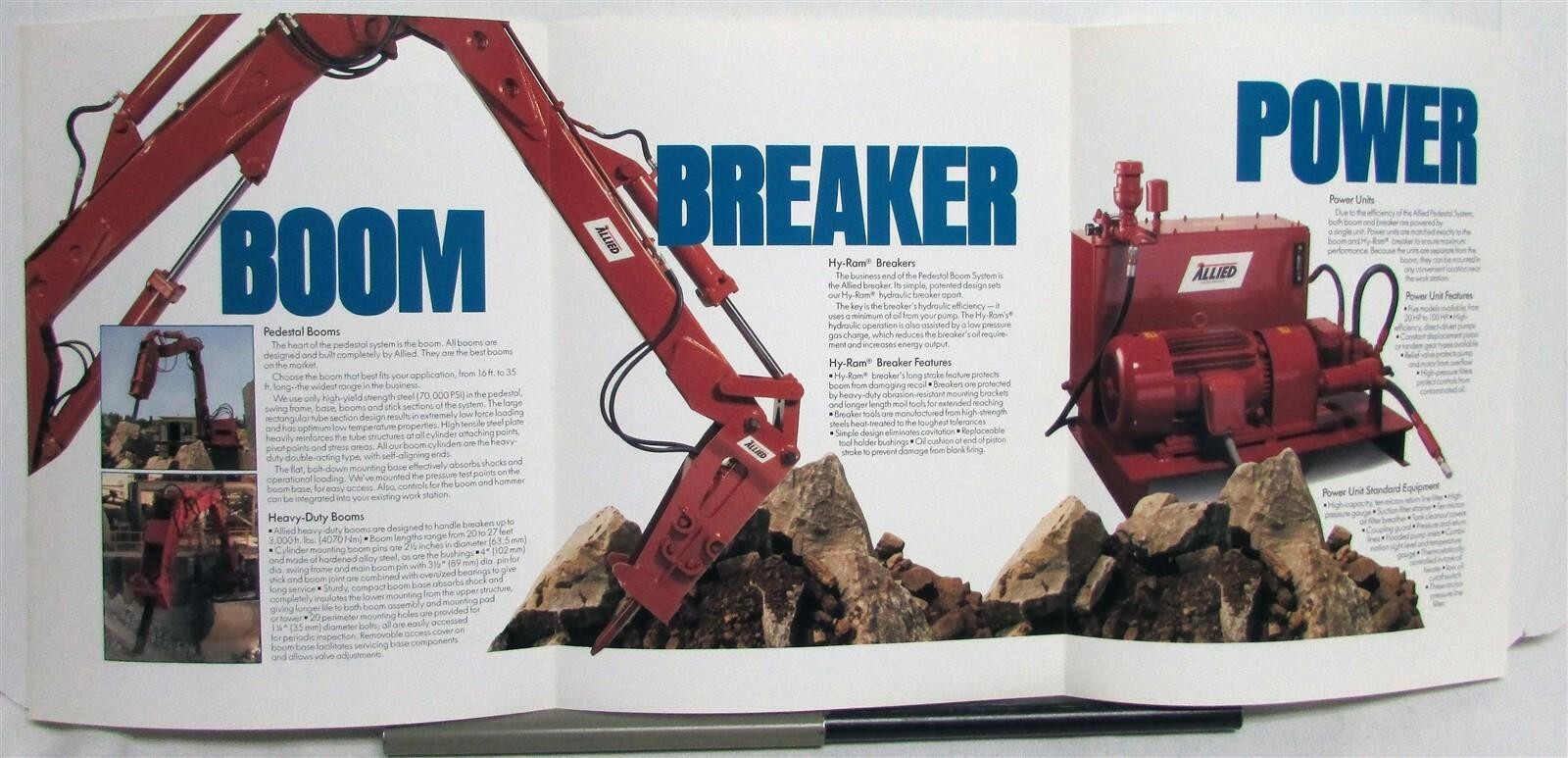 1990 Allied Pedestal Boom System Construction Sales Brochure