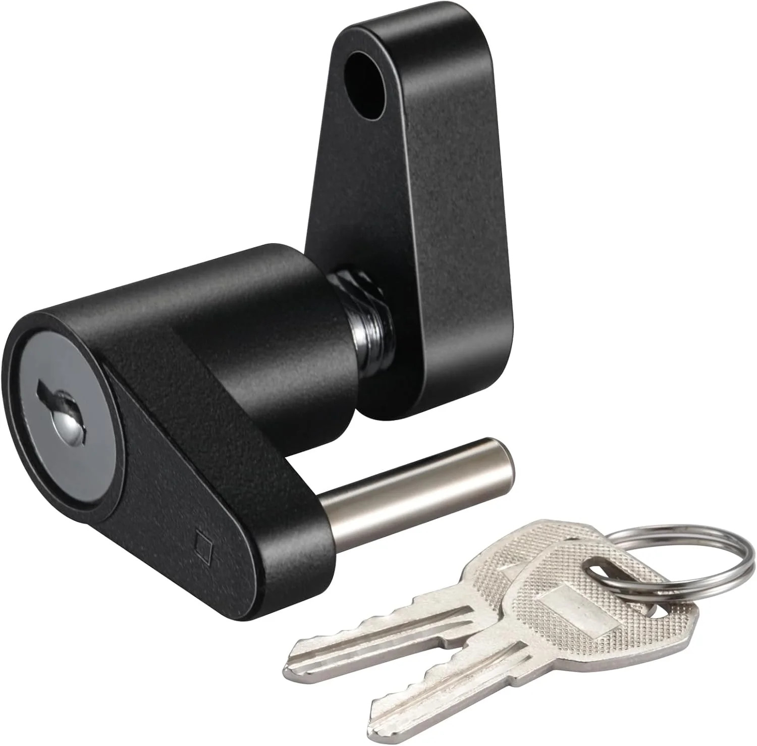 CZC AUTO Black Trailer Hitch Coupler Lock, Dia 1/4 Inch, 3/4 Inch Span for Tow B