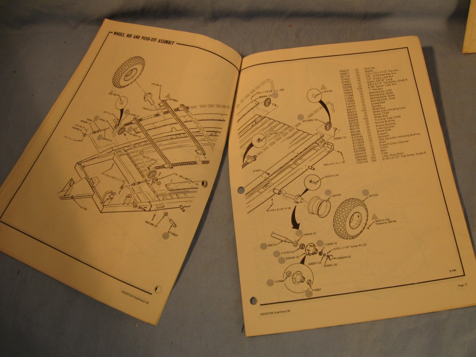 Vintage Lot of 3 Hesston 30 StakHand Manuals