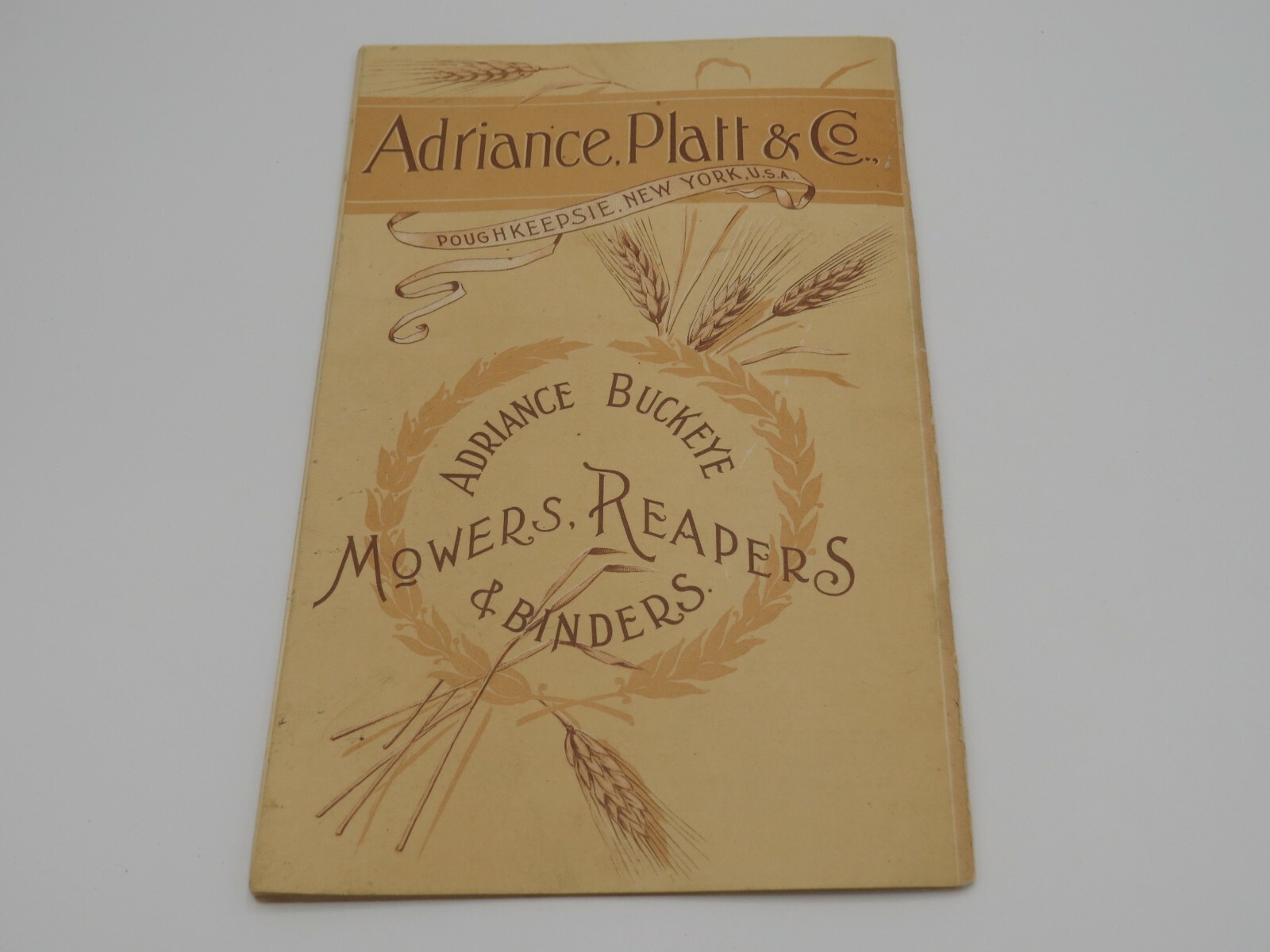 Vintage 1895 ADRIANCE BUCKEYE Harvesting Binder sales Brochure Catalog ORIGINAL