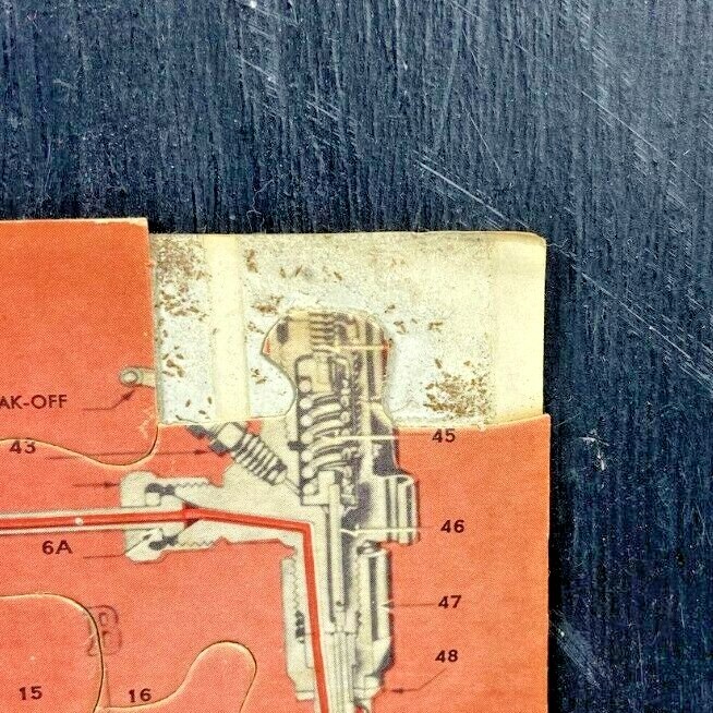 Vintage 1954 Tractor Training Service Project Jigsaw Puzzle 11″ x 8.5″ Map D-3