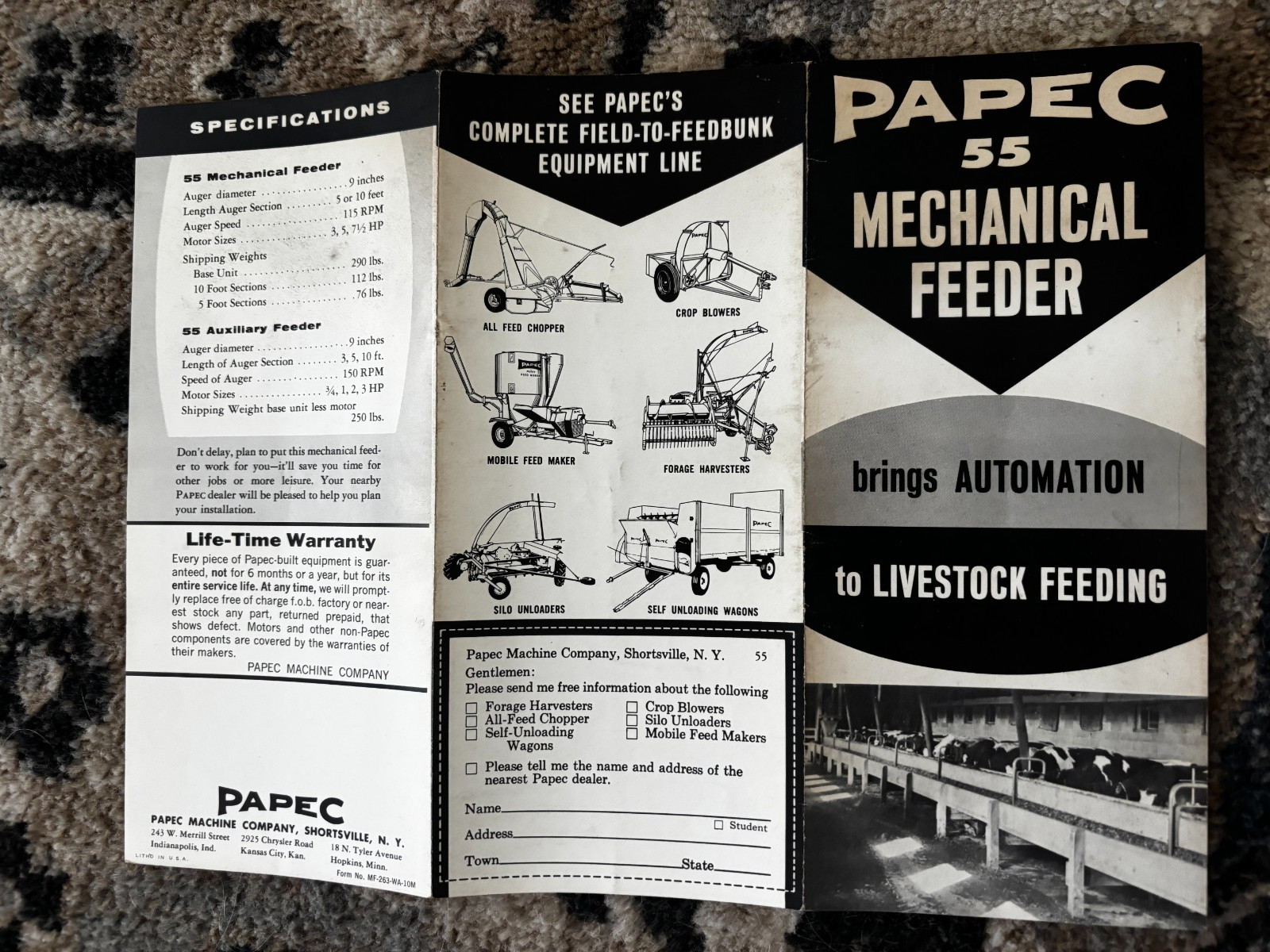 Papec 55 Mechanical Feeder For 1963 Brochure DCPA26