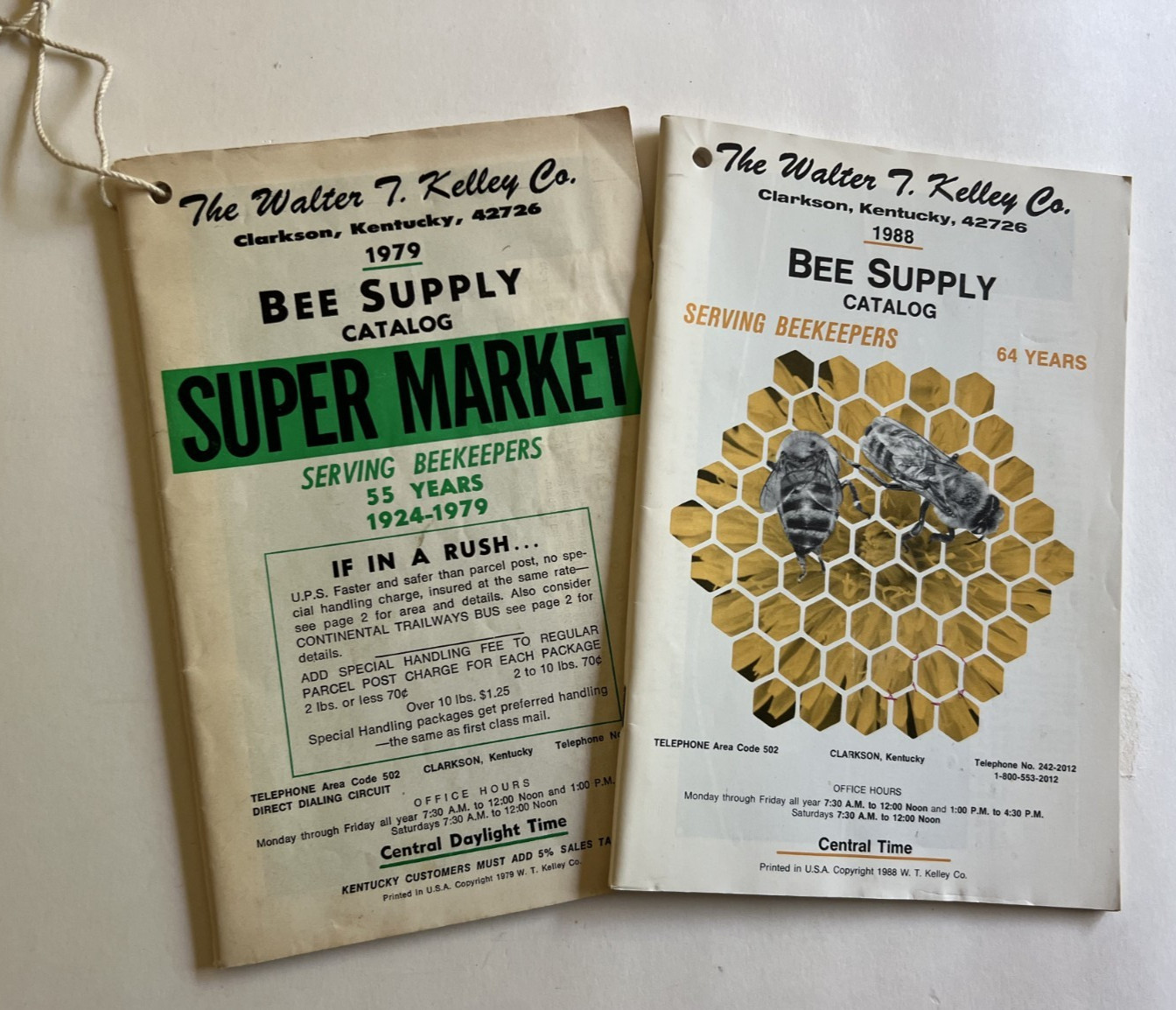 1979 & 88′ Walter T. Kelley Bee Supply Catalogue w/ order form