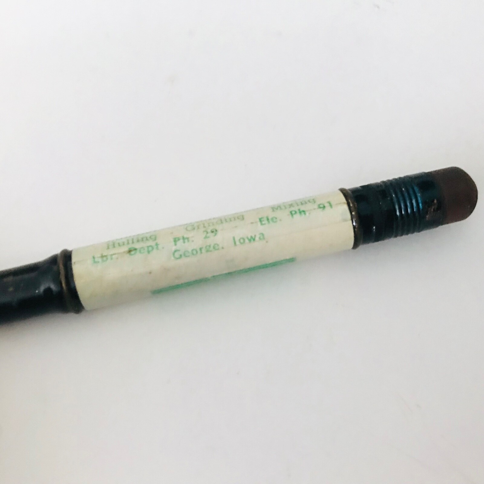 1930-50s Felco Farmer’s Elevator Co. George IA Bullet Pencil Lumber Grain Coal