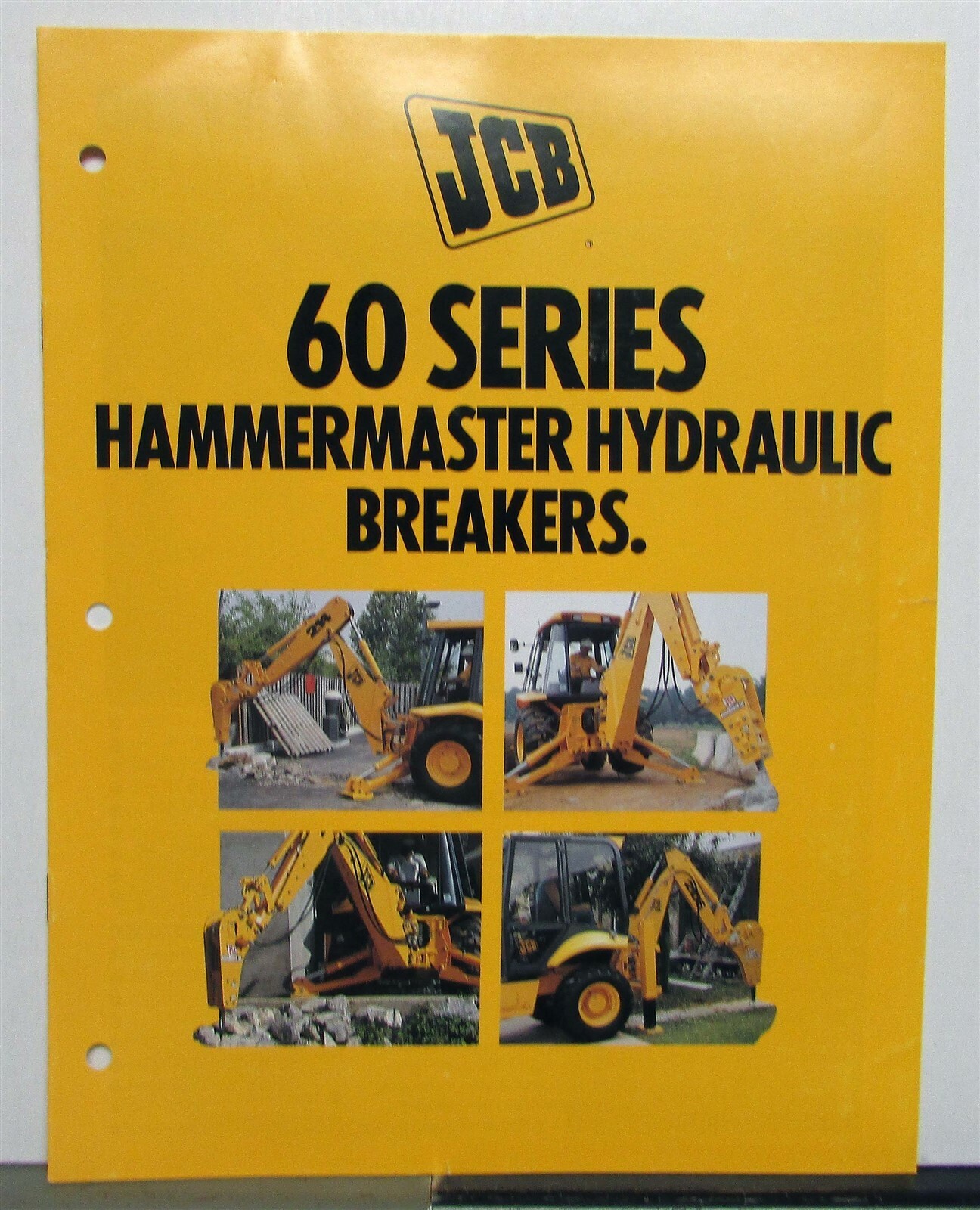 1994 JCB 60 Series Hammermaster Breakers Specs Construction Sales Brochure