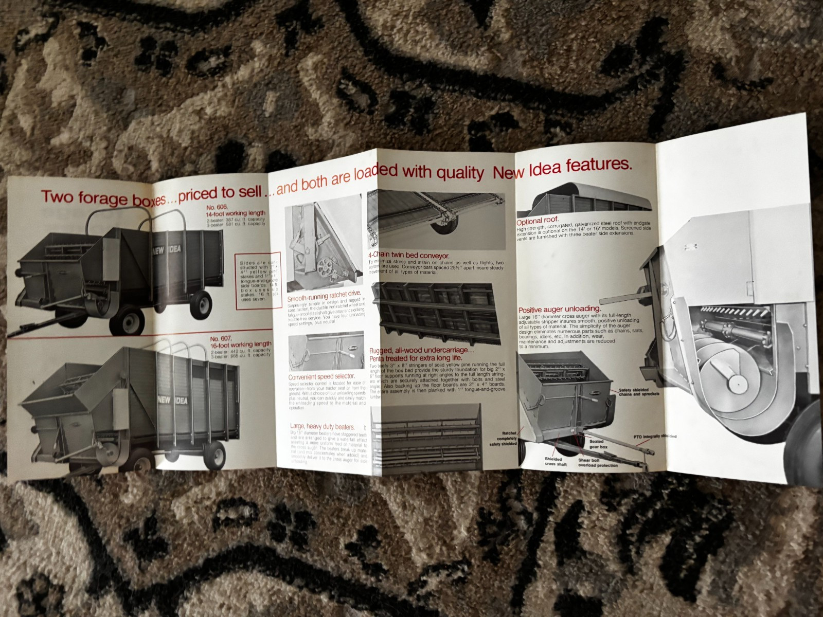 New Idea Forage Boxes Wagons For 1972 Brochure DCPA26