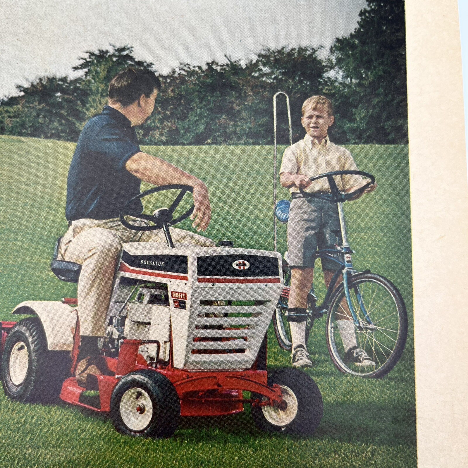 1969 Huffy Caprice Huffy Sheraton lawn tractors Print Ad 13.5×10″ the wheel bike