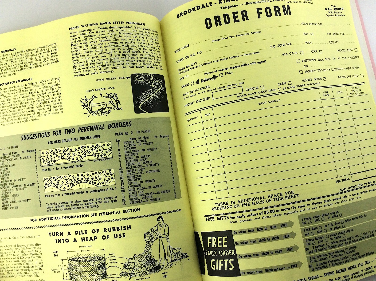 Vintage 1968 Seed Catalog Brookdale Kingsway Limited Bowmanville Ontario Q293