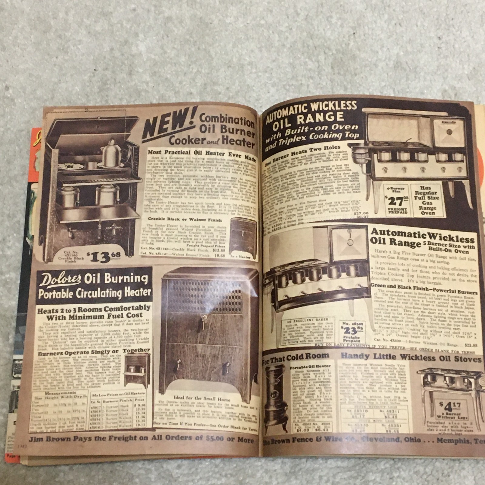 Vntg 1935 Jim Brown’s Bargain Book Catalog, Tools Fence Heater Range Paint Roof