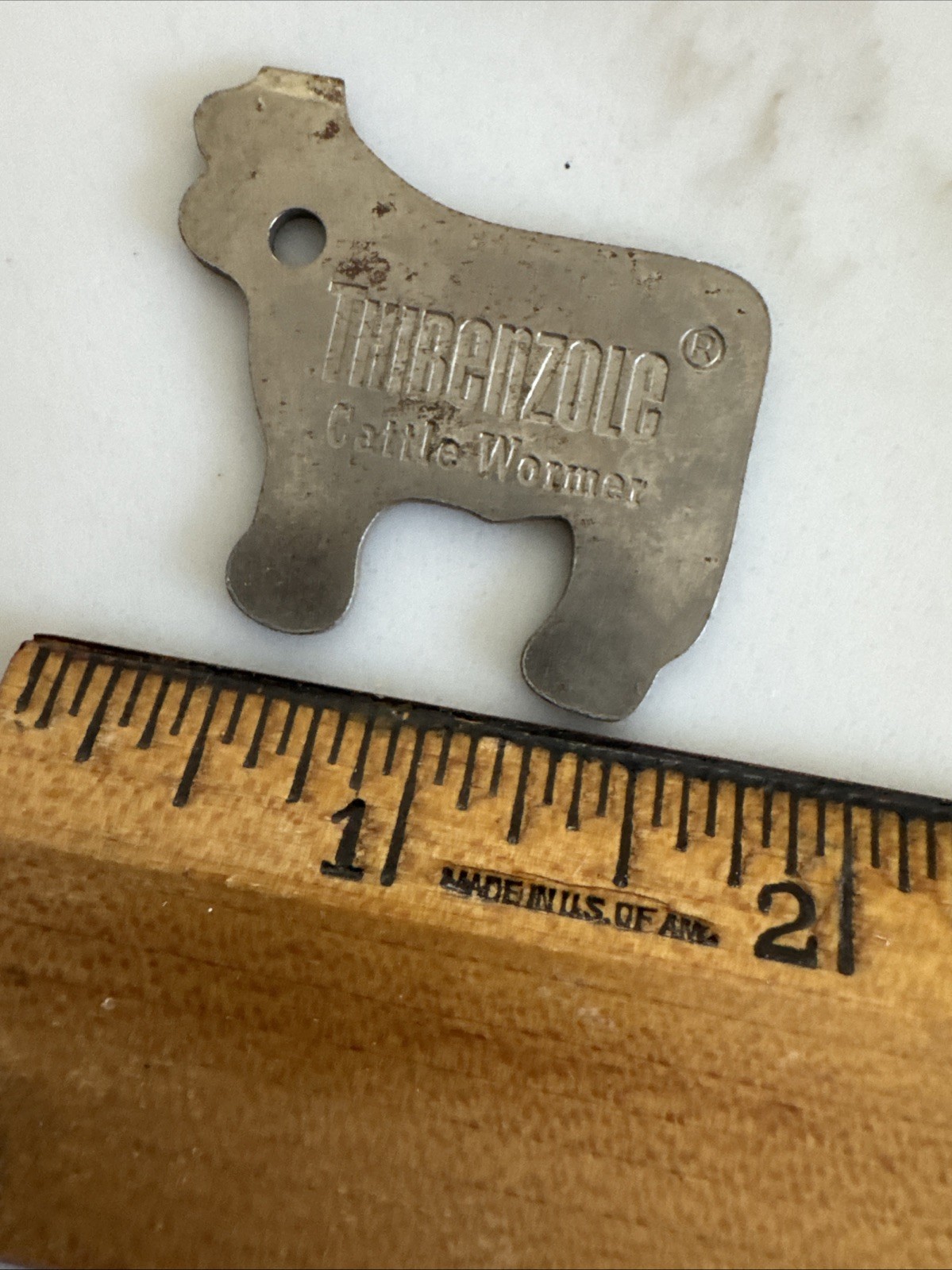 VTG ADVERTISING POCKET SCREWDRIVER – COW SHAPE – THIBENZOLE CATTLE WORMER