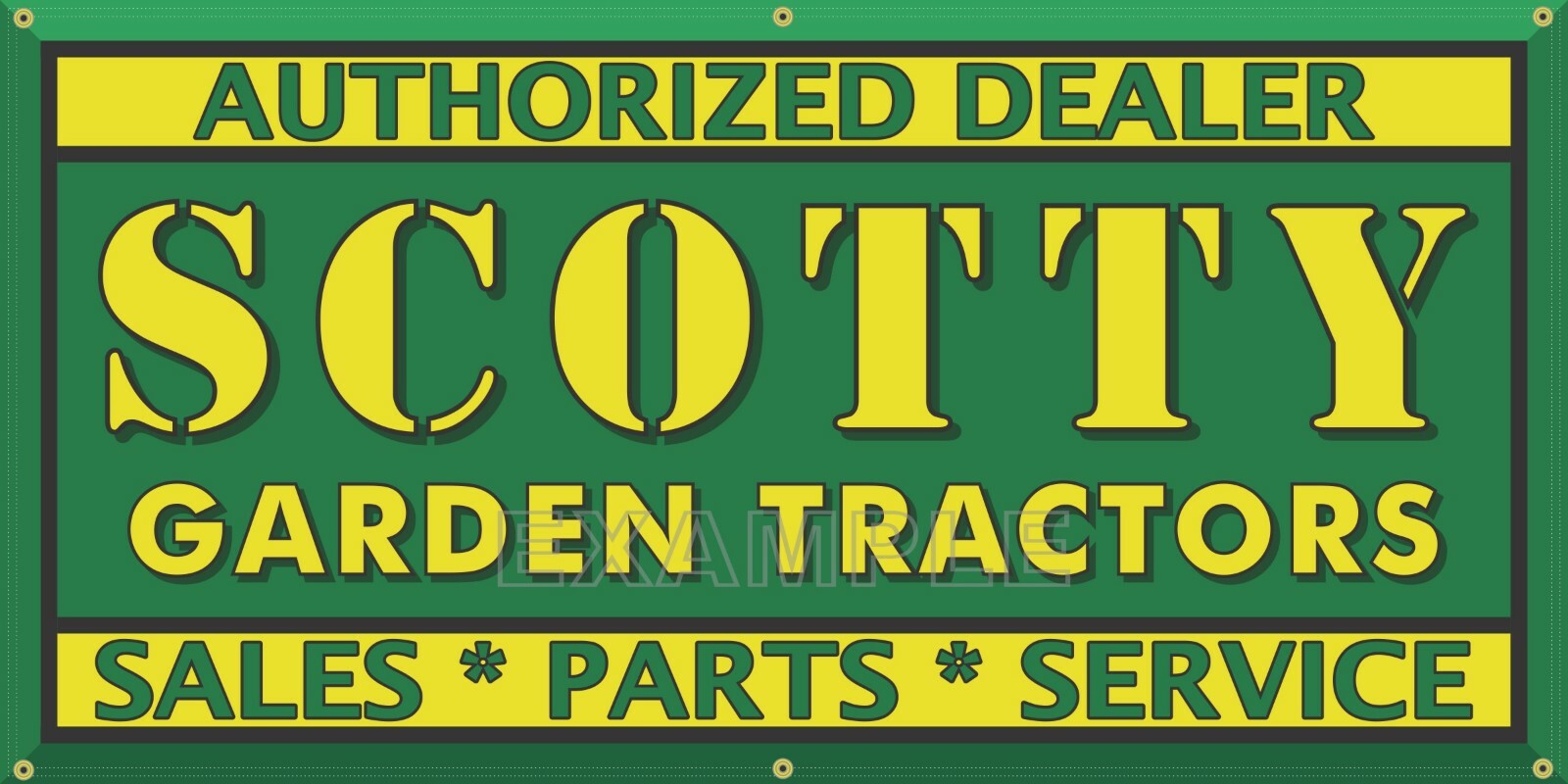 SCOTTY GARDEN TRACTORS EQUIPMENT DEALER SALES OLD VINTAGE SIGN REMAKE BANNER