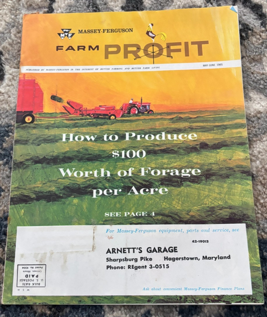 Massey Ferguson Farm Profit Magazine May-June 1965 Brochure DCPA26