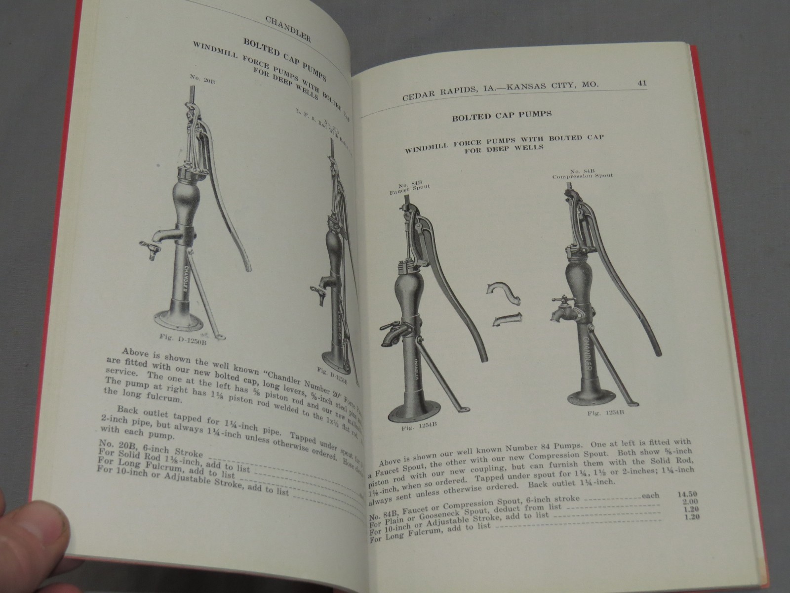 Vintage 1920’s CHANDLER Pump Supply Co Full Line Catalog Kansas City Missouri