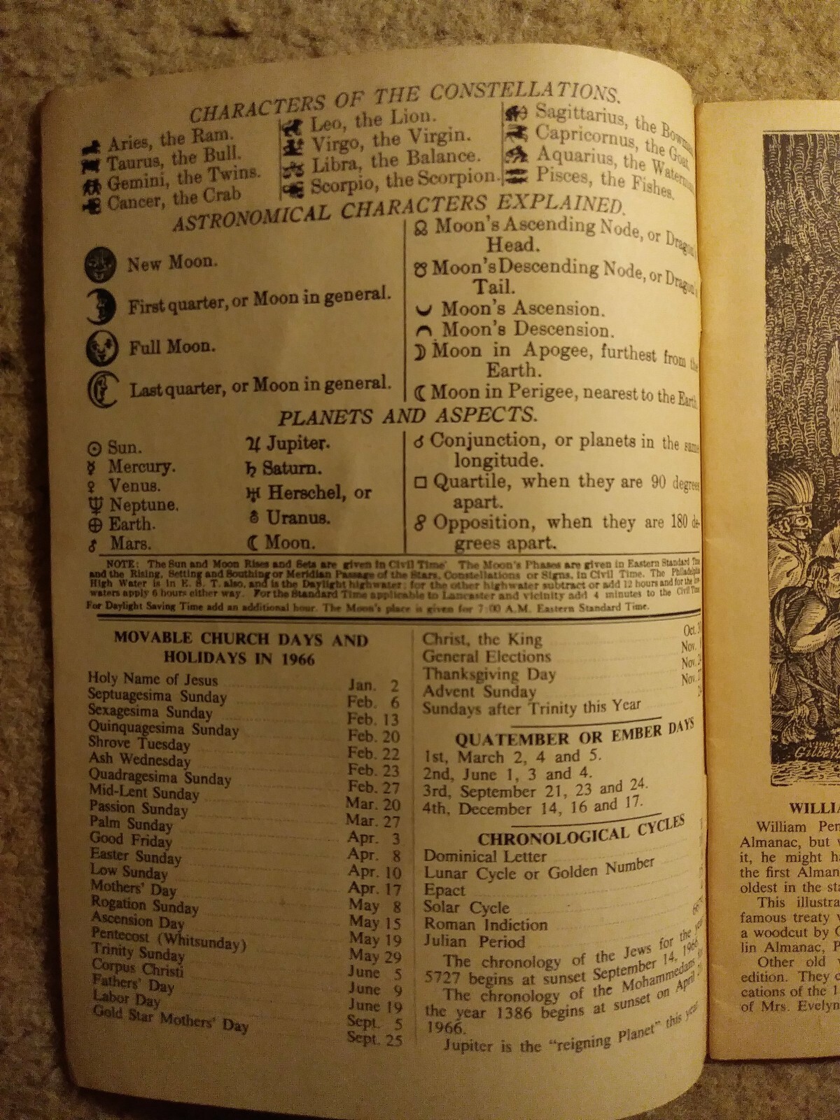 Agricultural Almanac Vol #141 1966 John Baers Sons Lancaster PA