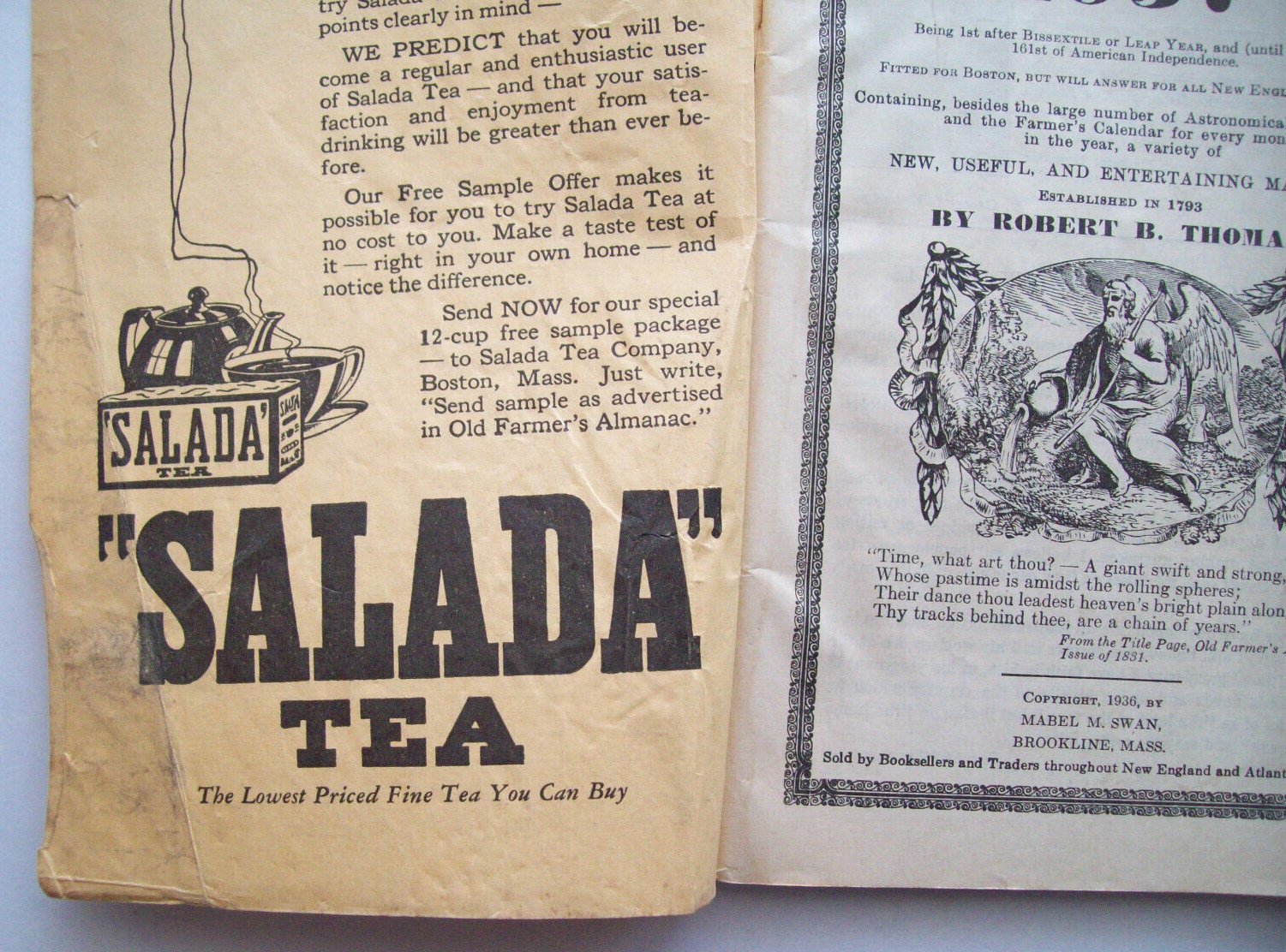 4 Old Farmer’s Almanacs 1918, ’24, ’29, ’37