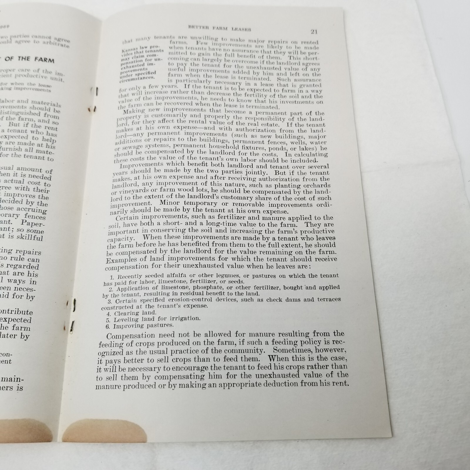Better Farm Leases 1946 Farmers’ Bulletin Booklet 1969 USDA Guide Checklists