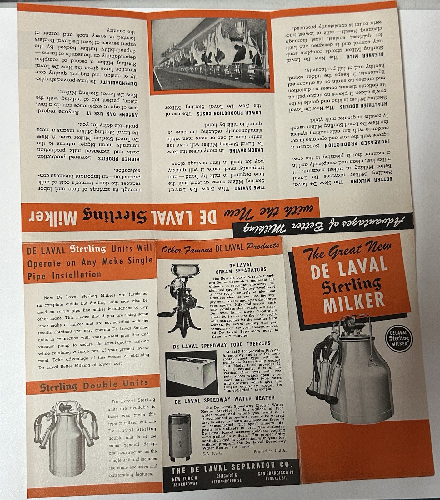 1950’s De Laval Dairy Milking Machine pamphlet (22A)