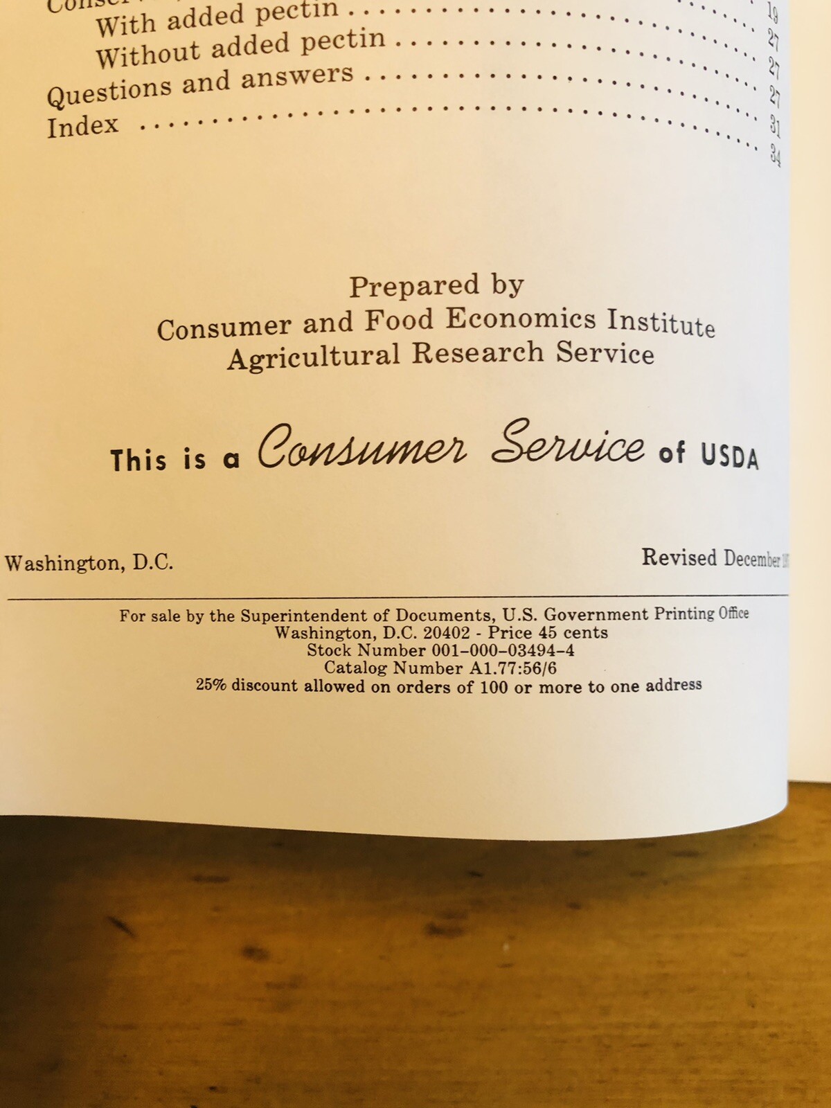 U.S. Dept of Agriculture 1975 How To Make Jellies,Jams & Preserves Pamphlet- NEW