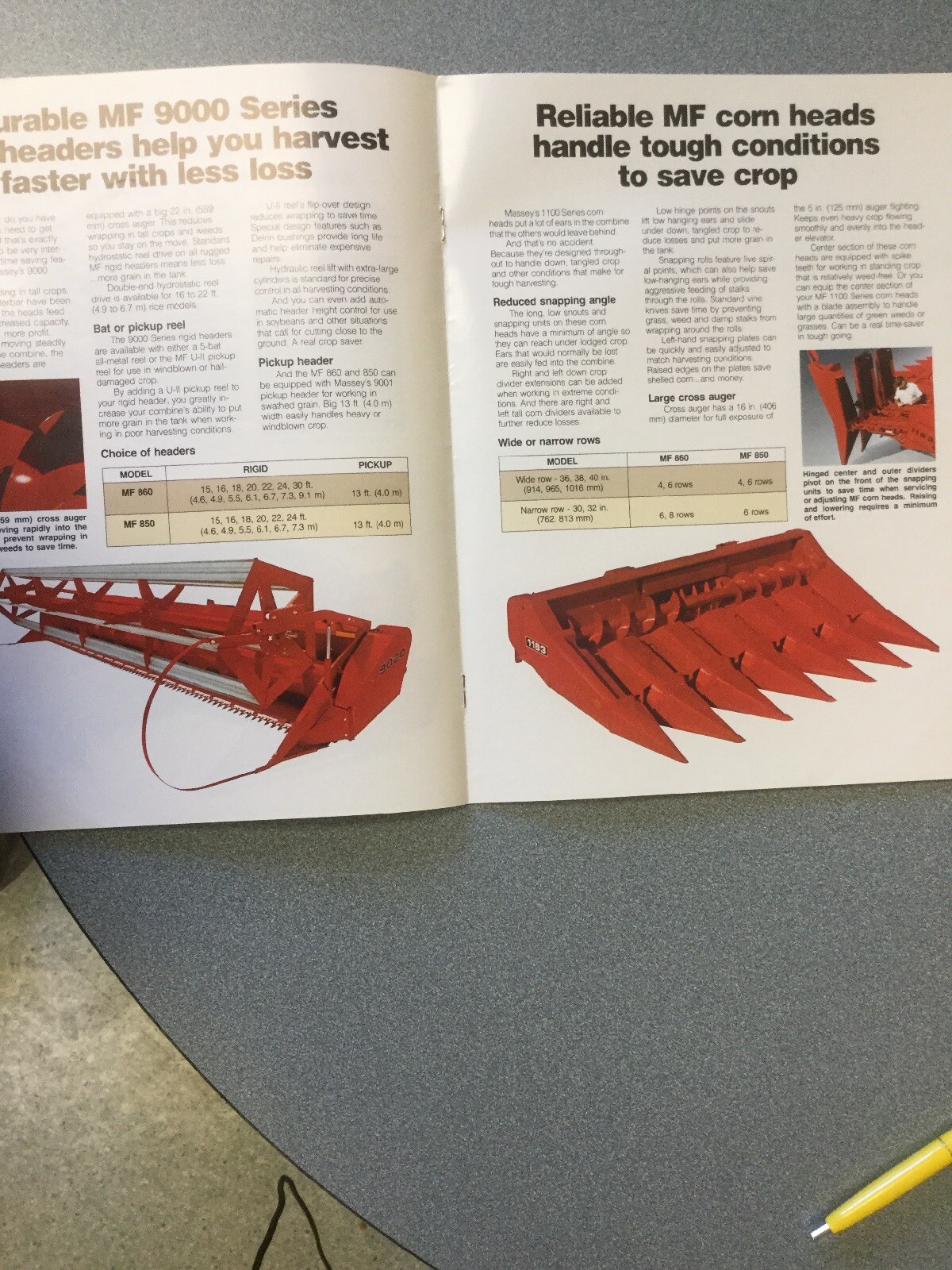 Massey Ferguson Combines- 860/850 16 Pages