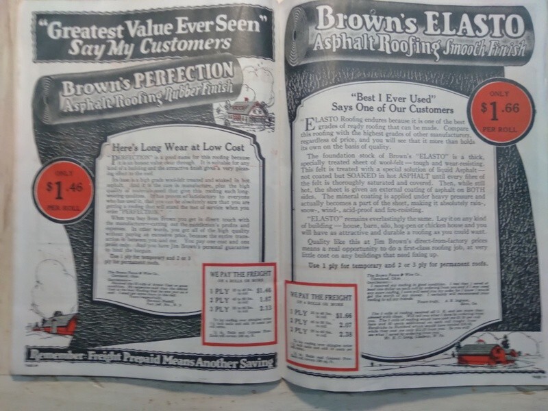1924 Jim Brown’s Bargain Book of Fencing Gates Steel Posts Barb Wire Roofing