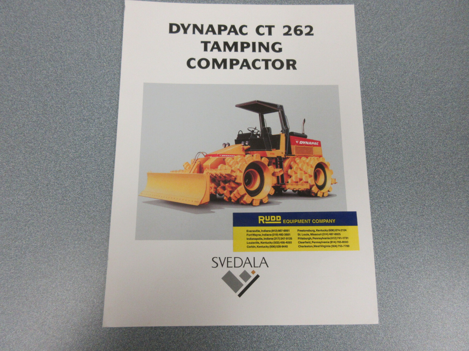 Dynapac CT262 Tamping Compactor Brochure 2 Page (Landfill ?)