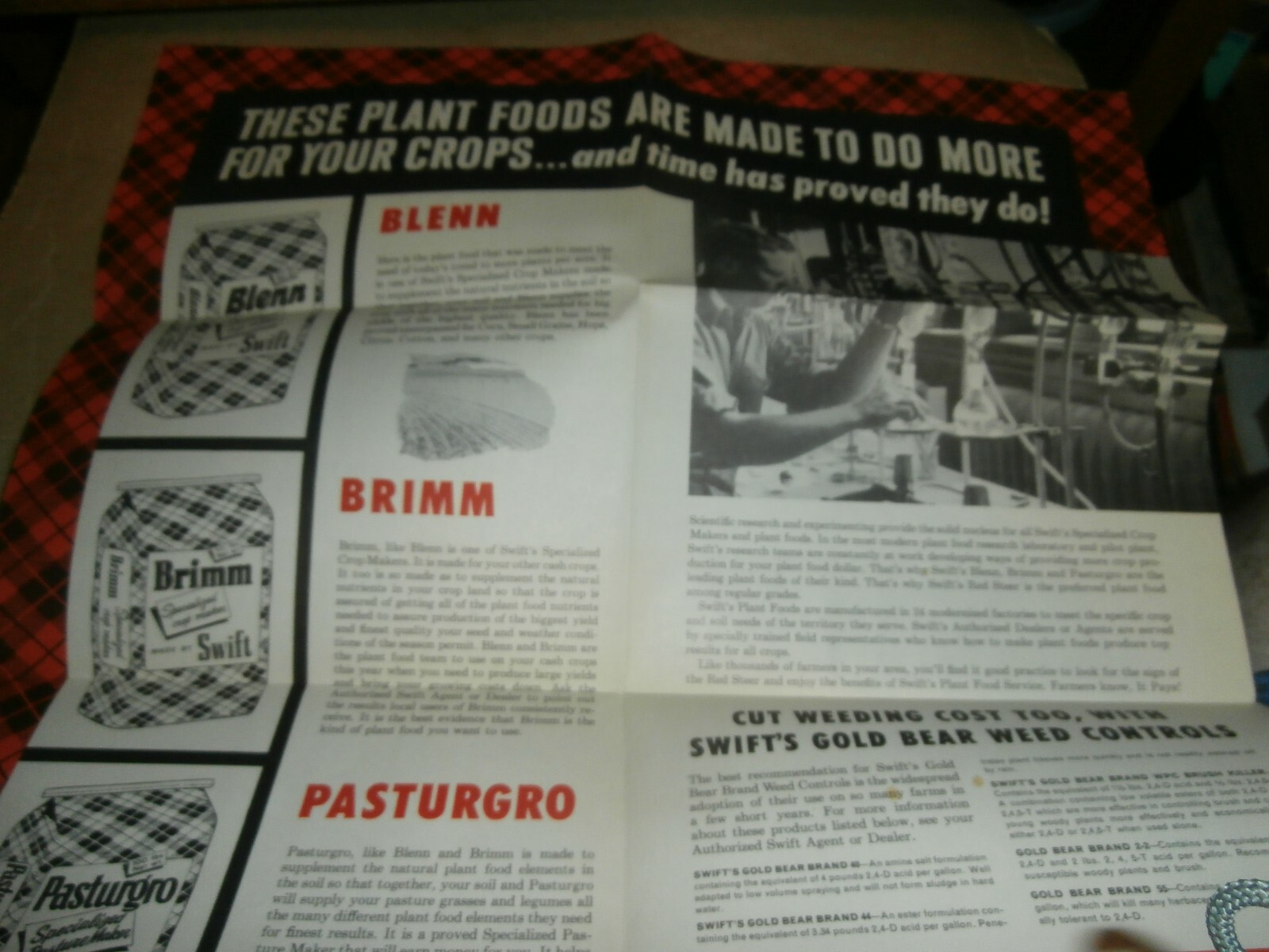 Original Swift’s Red Steer Plant Food Farm Brochure Wertz Garage Lineboro MD
