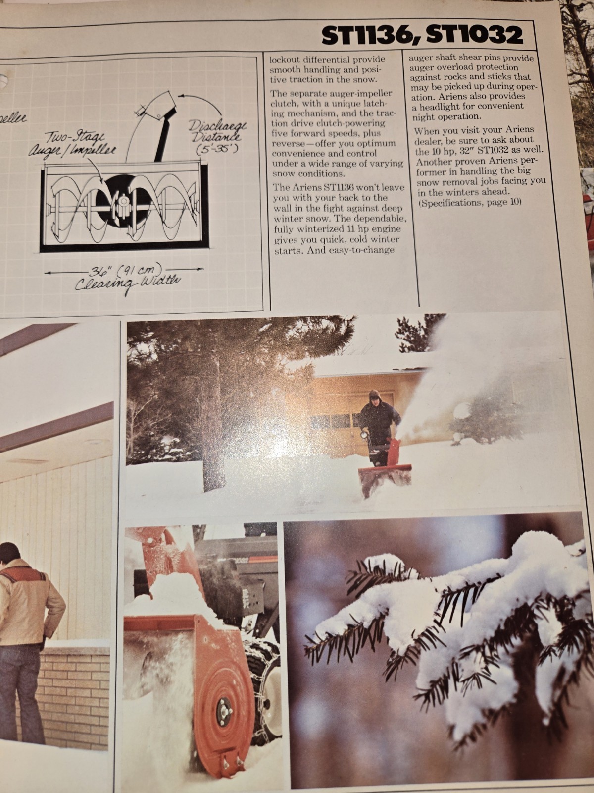 2 1983 ARIENS DEALERSHIP ADVERTISING BROCHURES SNO-THRO TRACTORS & SNO-THROS
