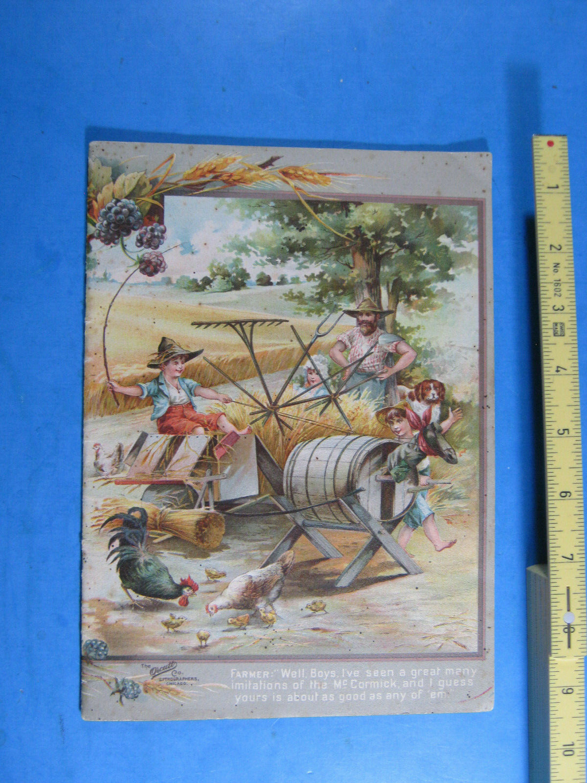 MCCORMICK HARVESTING MACHINE MOWER BINDER ODD FELLOWS BUILDING CHICAGO booklet