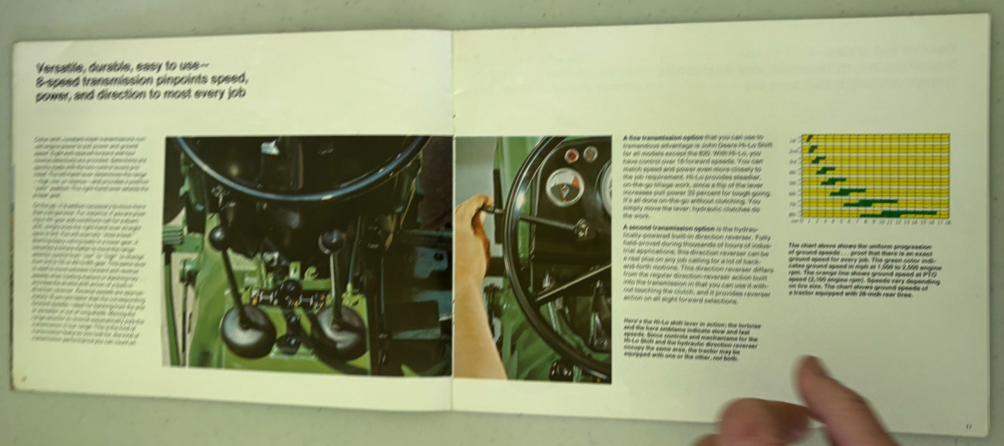 John Deere 820 1020 1520 2030 Tractor for 1971 Brochure DCPA26
