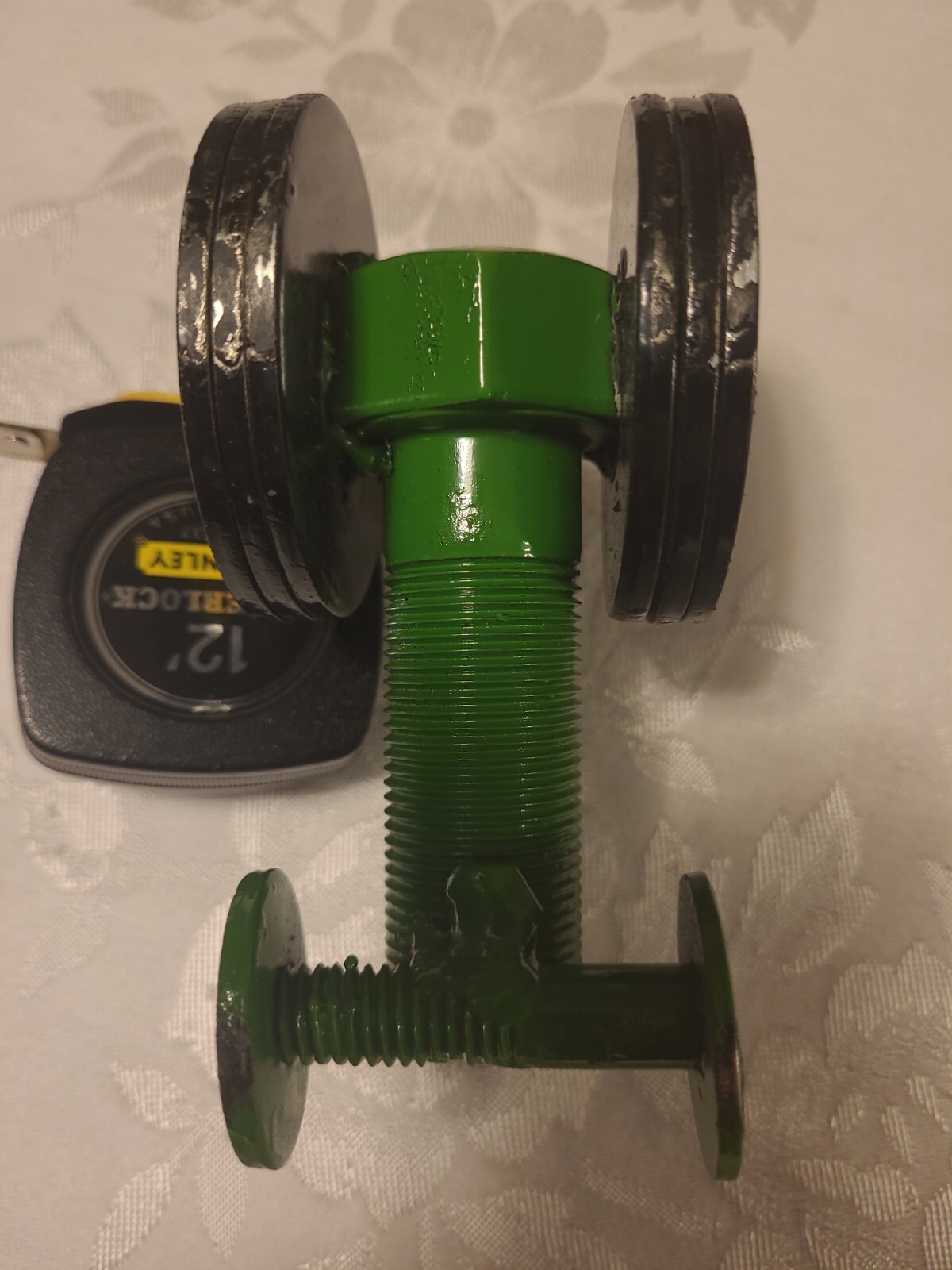 Custom Handmade Farm Tractor Scrap Bolts & Nuts – Black, Green 3 1/2″ H x 5″ L