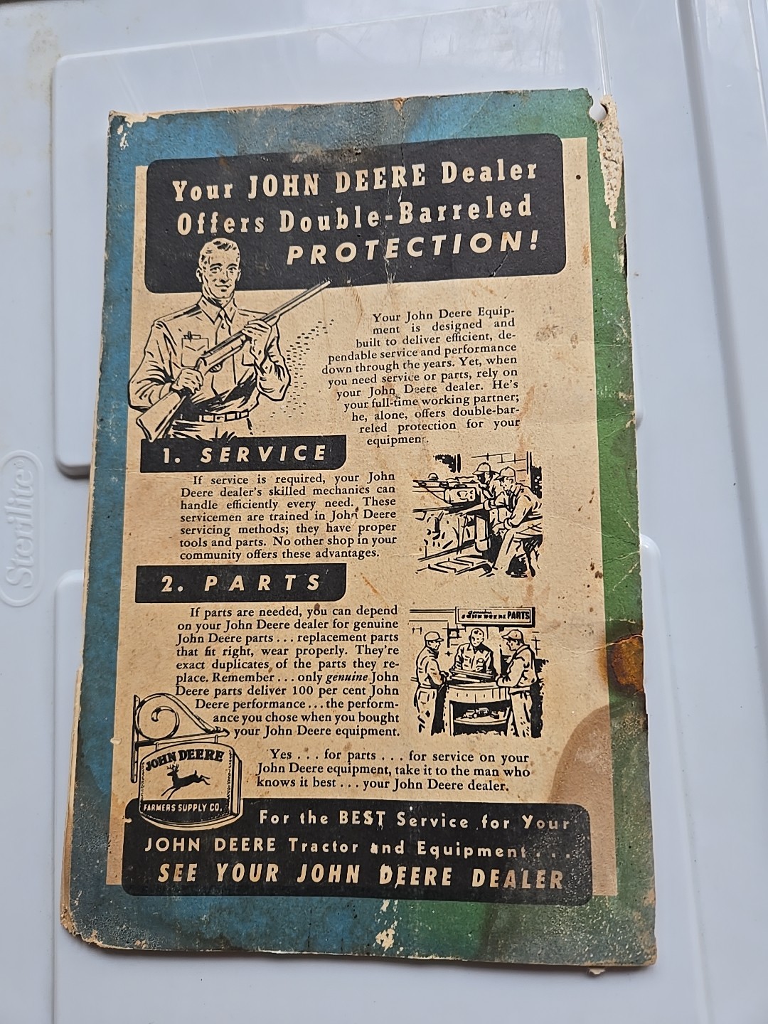 Vintage John Deere Models L M Spreader Operator’s Manual Series 1 Farm