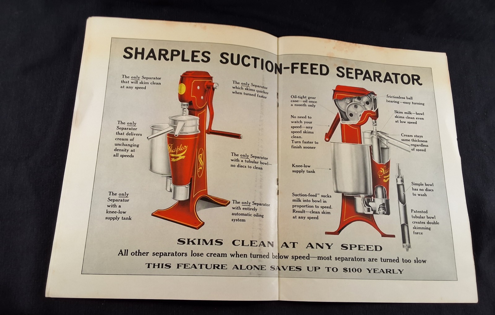 1920s SHARPLES “VELVET” FOR DAIRYMEN CREAM SEPARATOR BROCHURE