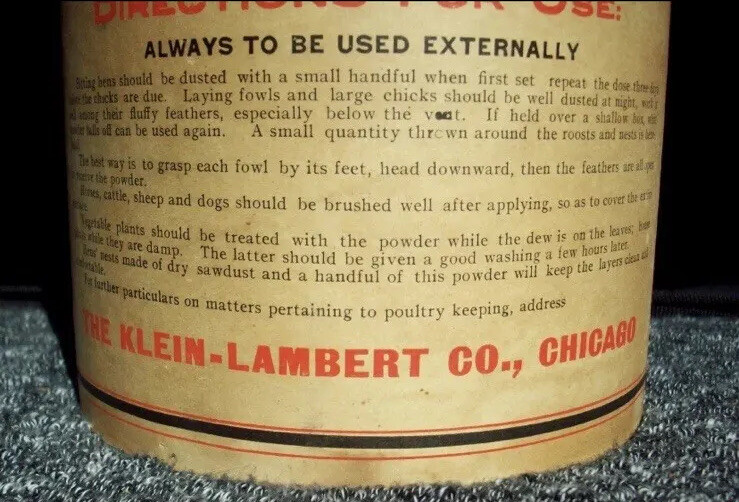 Lambert’s Death To lice Powder Antique Farm Agriculture Tin Advertising Rare