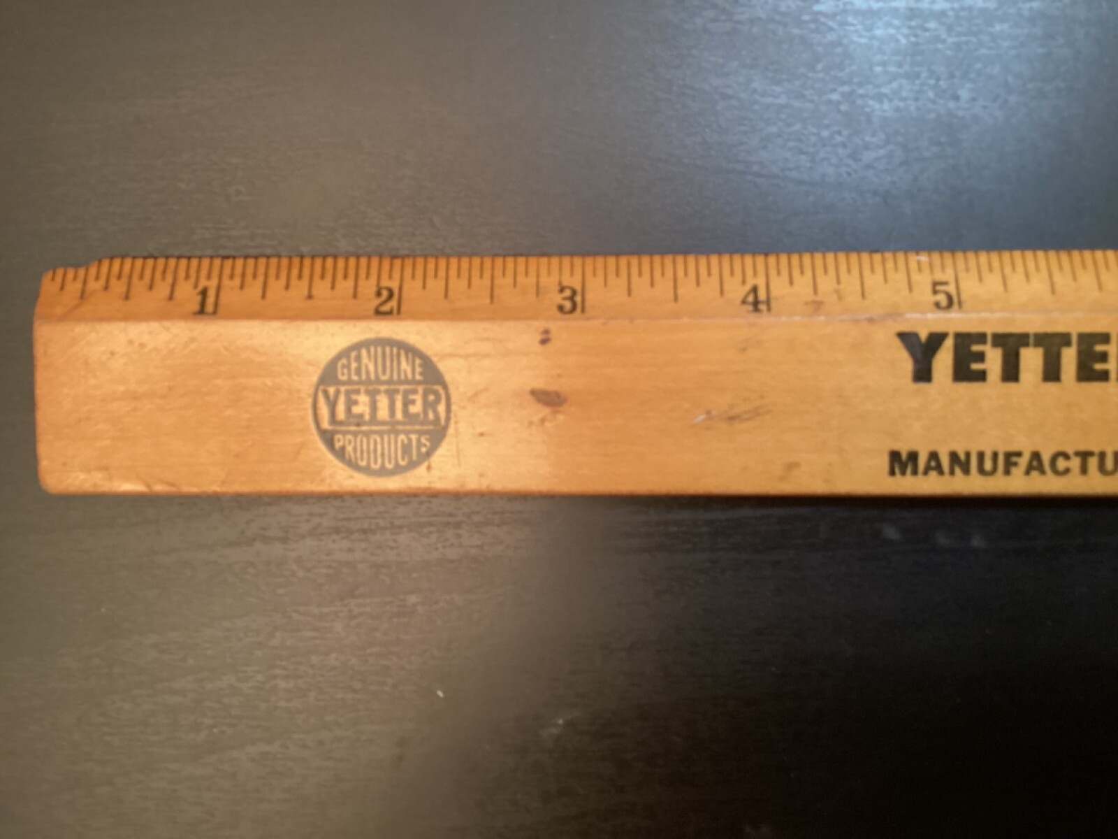 VTG 15″ WOOD RULER YETTER MFG CO COLCHESTER IL FARM EQUIPMENT PRODUCT LINE