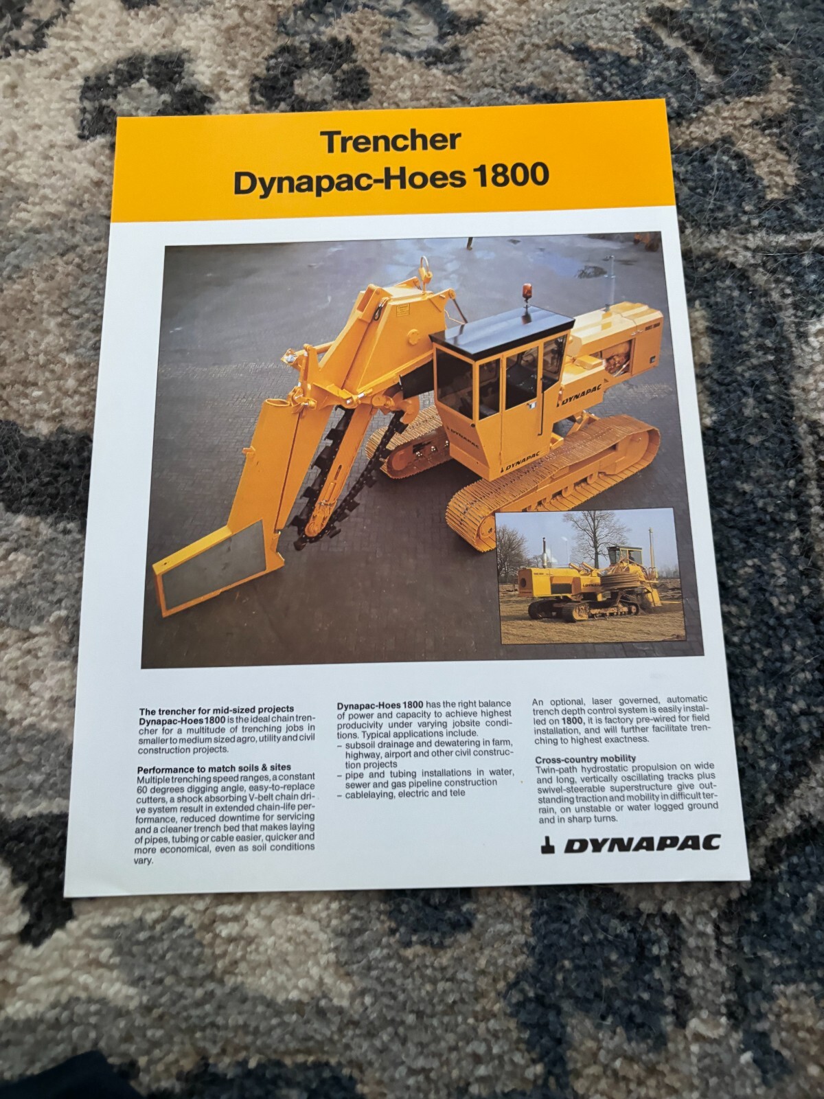 Dynapac-Hoes 1800 Trencher Brochure FCCA25
