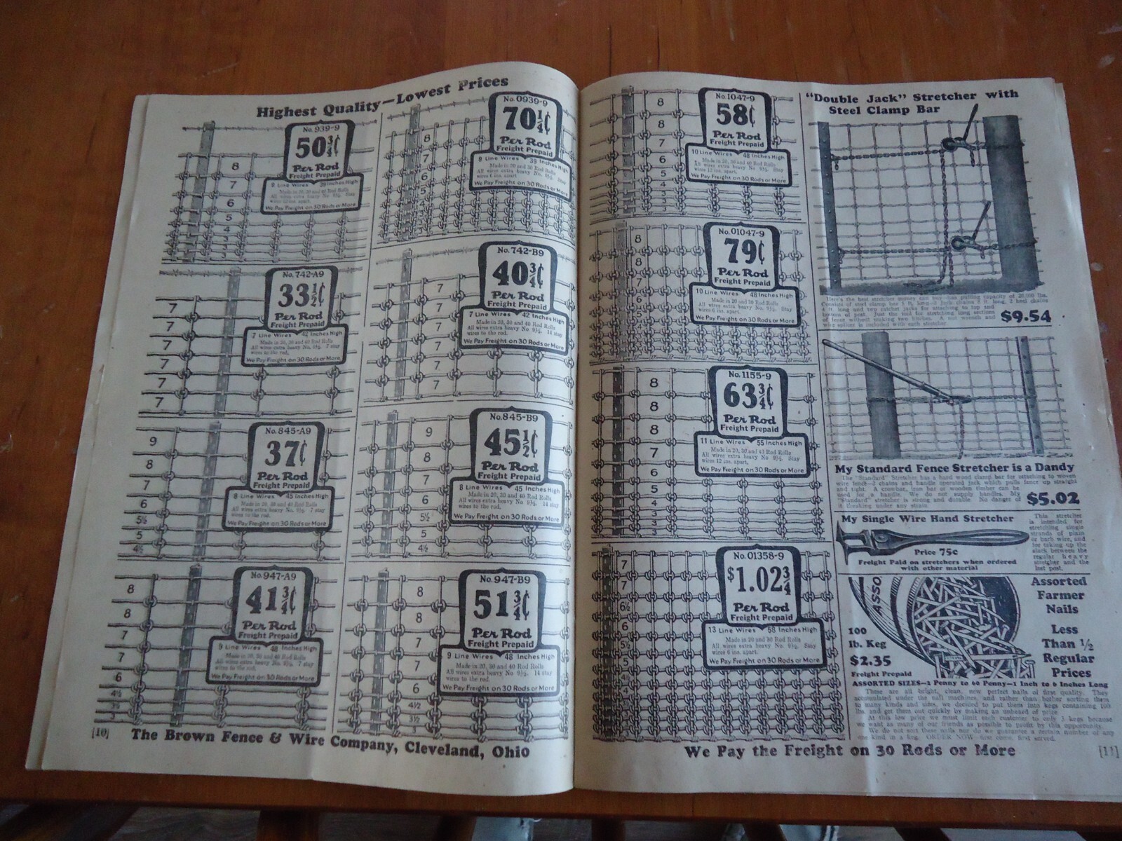 Antique catalog Jim Brown’s farm Barbed Wire , Fences , Gates , Paints ,Barn