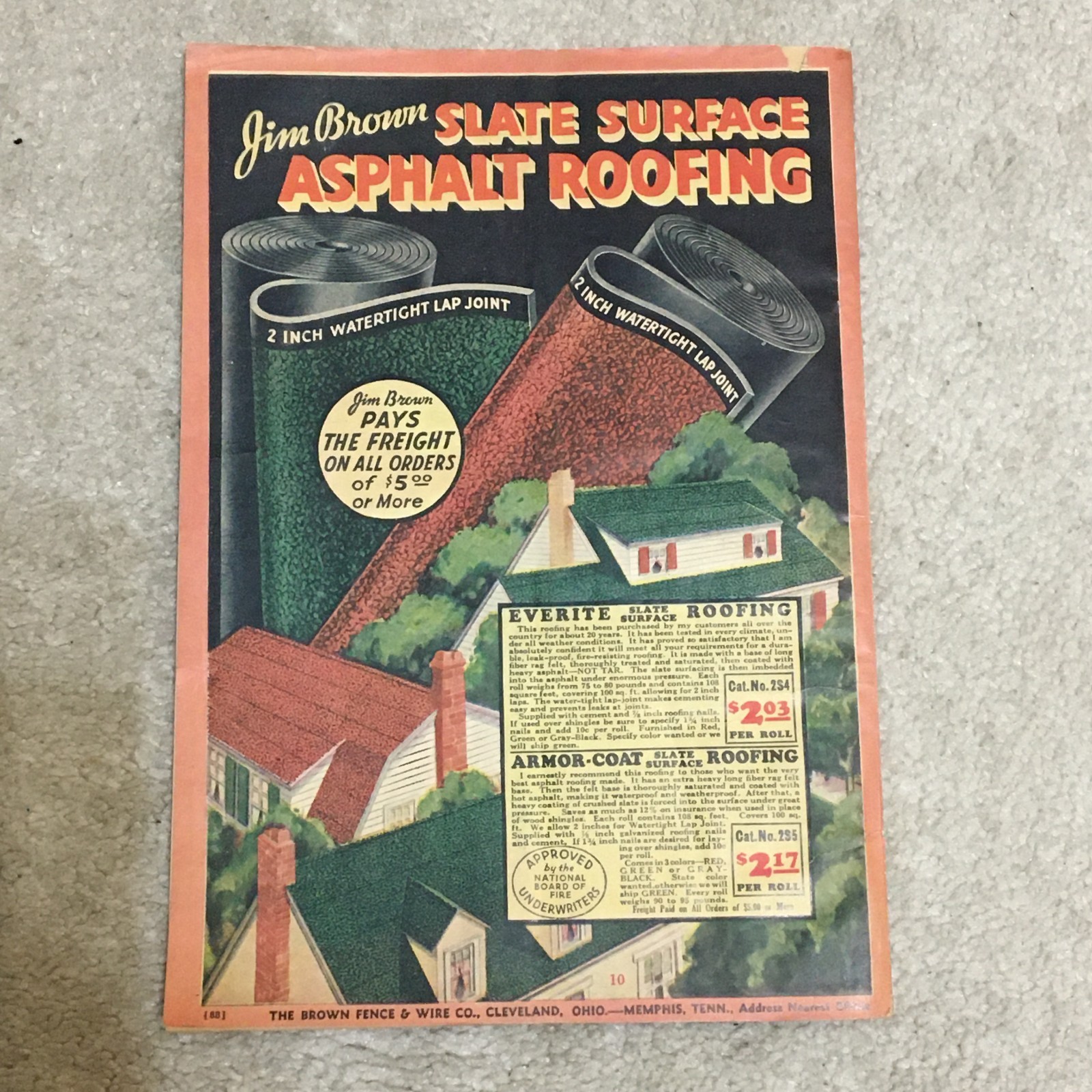 Vntg 1935 Jim Brown’s Bargain Book Catalog, Tools Fence Heater Range Paint Roof