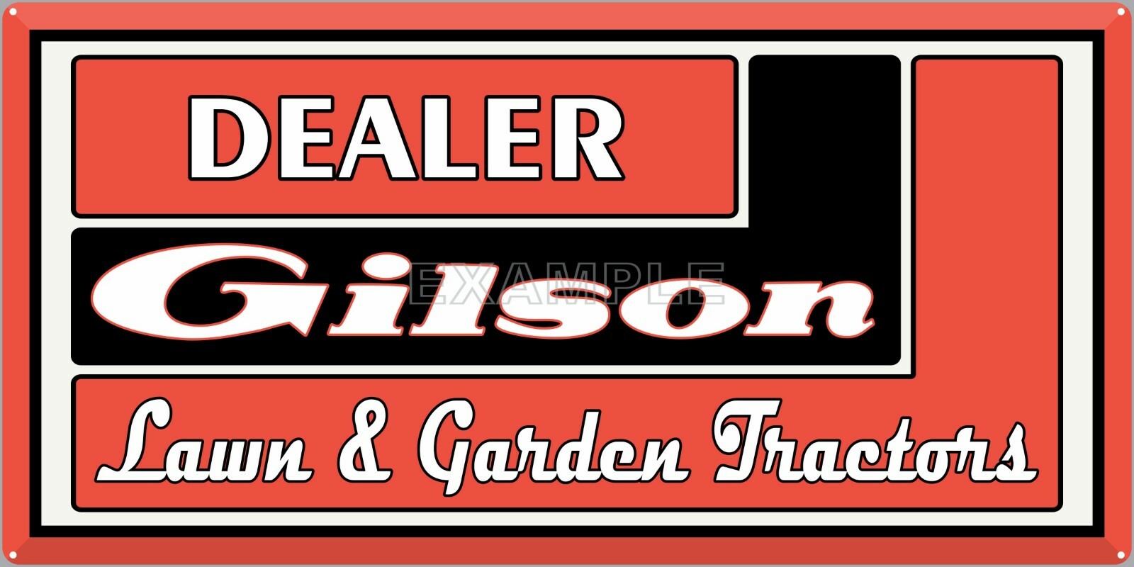 GILSON LAWN GARDEN TRACTOR DEALER OLD VINTAGE SIGN REMAKE ALUMINUM SIZE OPTIONS