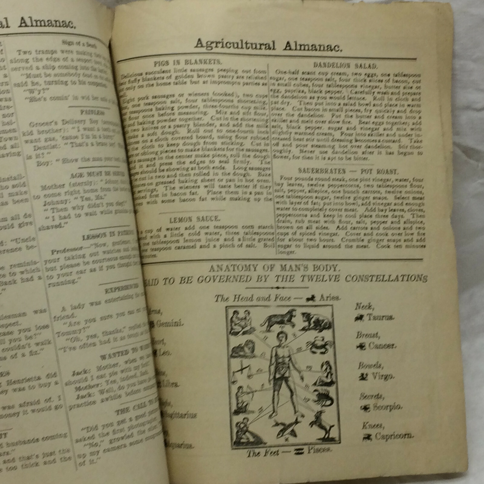 Vintage 1937 John Baer’s Sons Lancaster PA Agricultural Almanac