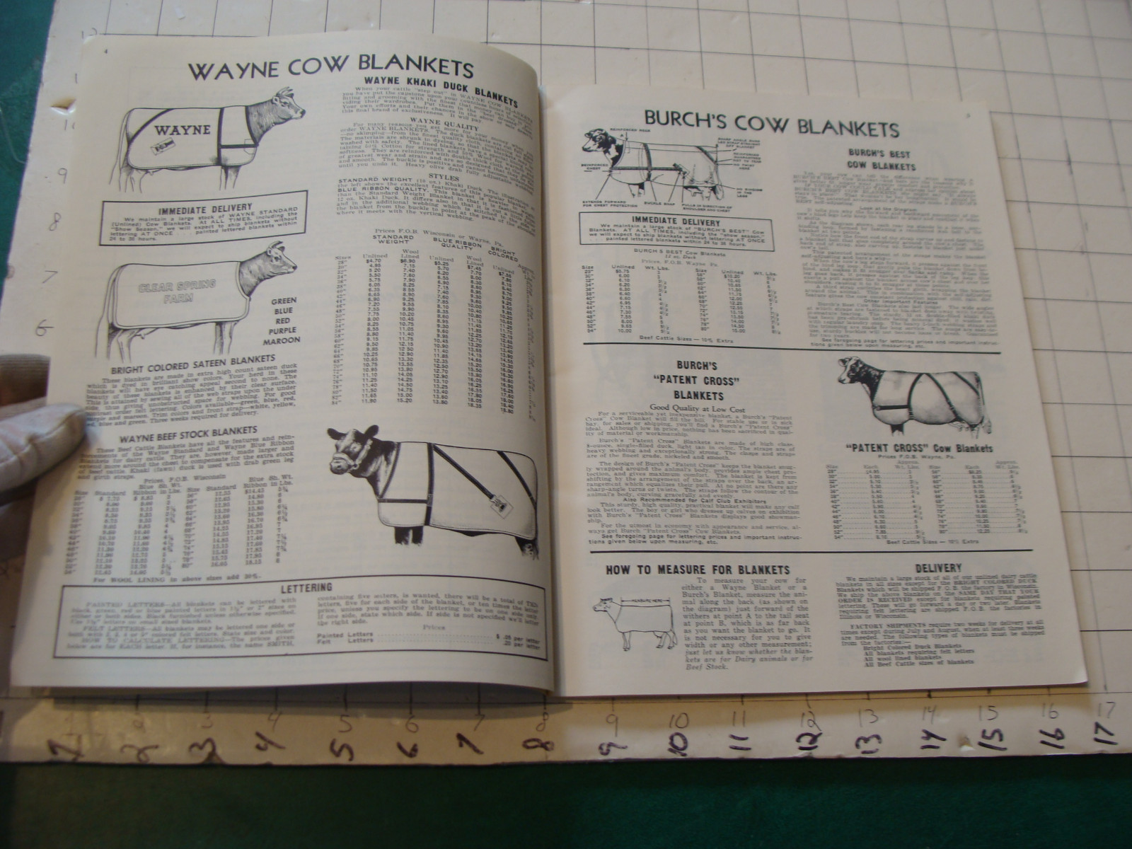 vintage Catalog: GEORGE F. CREUTZBURG & SON 1954 winter cattle-log #32 FARM STUF