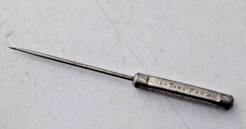 Circa 1900-1920 GLEN TANA Farms Advertising Ice Pick Spokane Wa. Special Milk