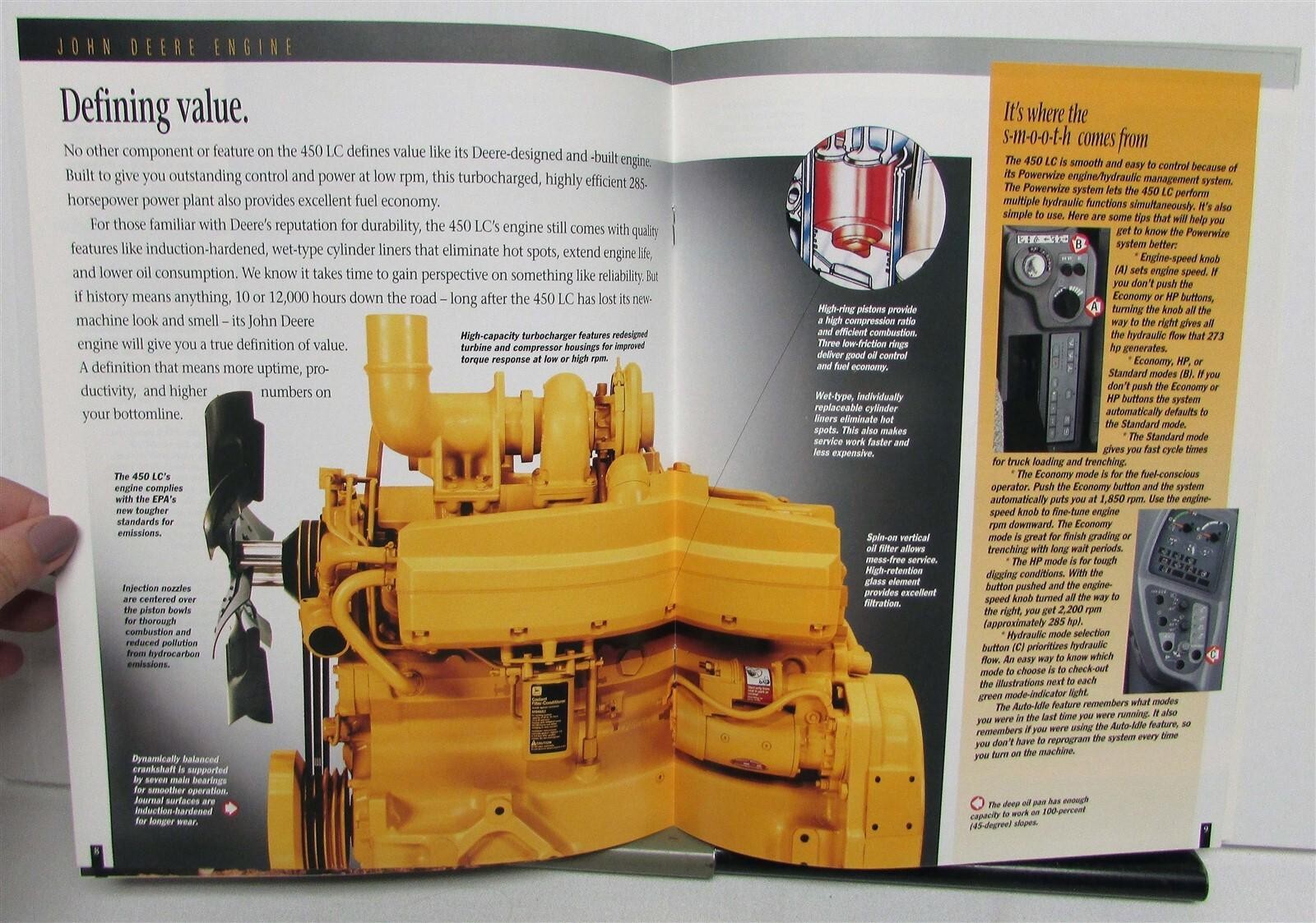 1998 John Deere 450LC Excavator Specifications Construction Brochure