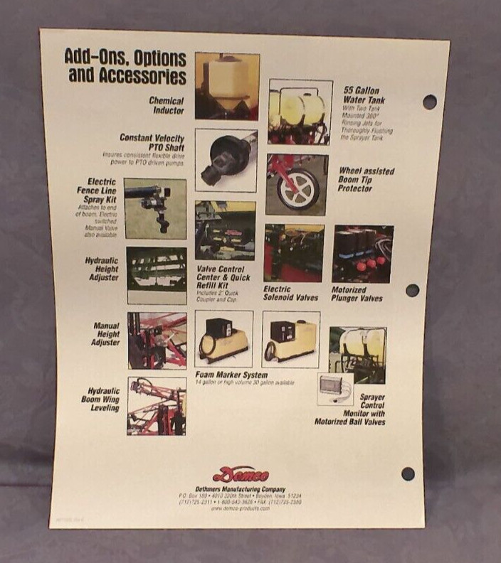 Demco “Doing Our Best To Provide You The Best” Big Wheel Sprayers Sales Brochure