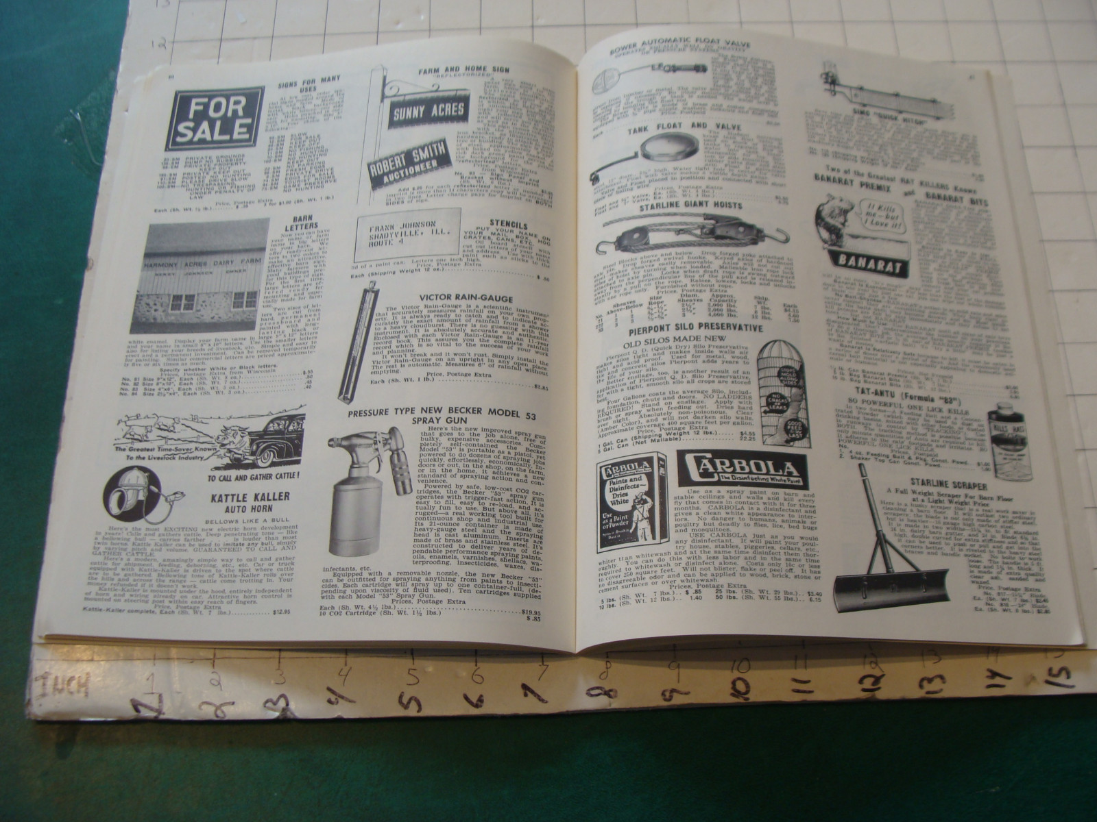 vintage Catalog: GEORGE F. CREUTZBURG & SON 1954 winter cattle-log #32 FARM STUF