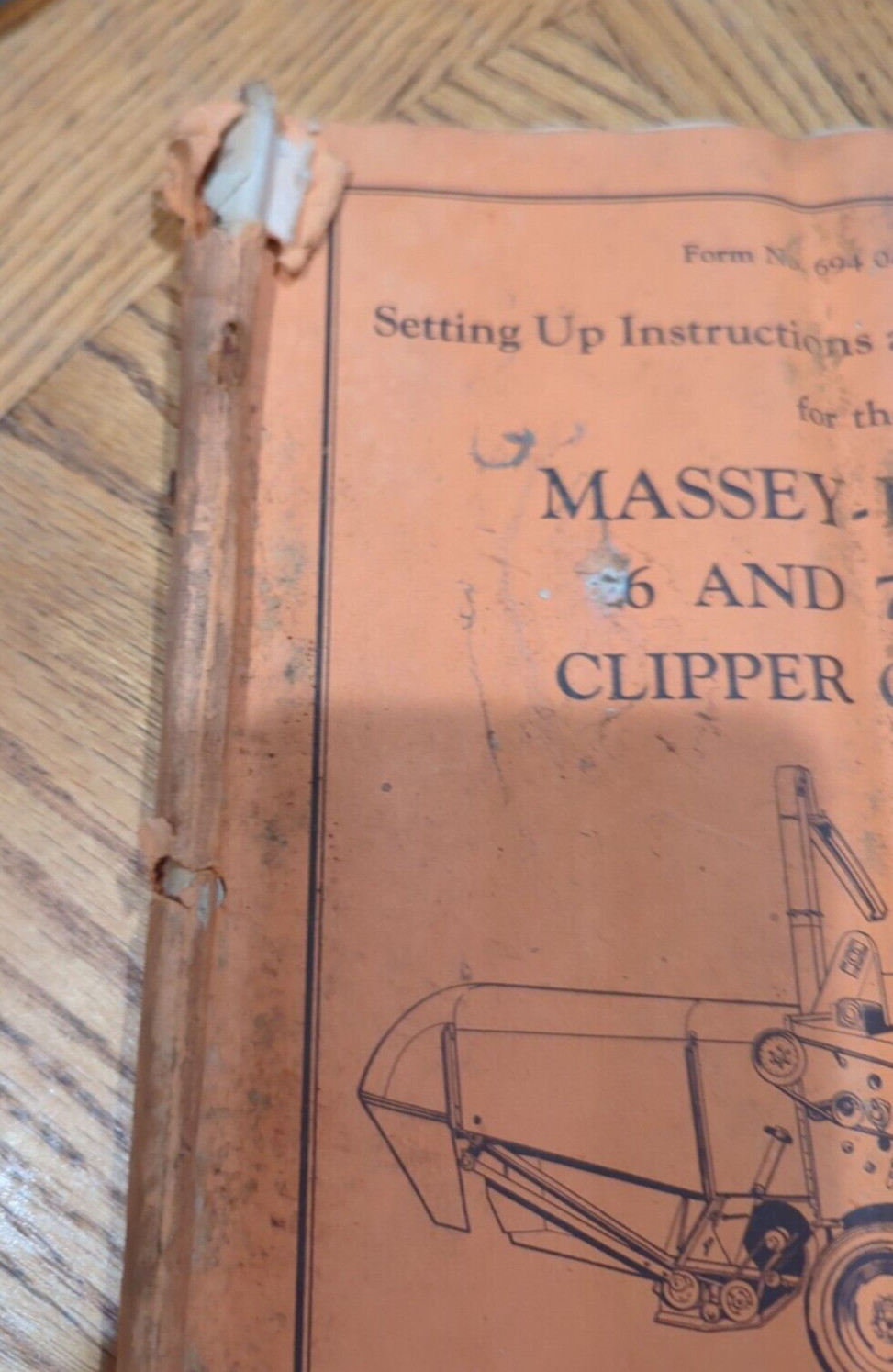 Massey Harris 1950’s Combine Sales Booklet Full Color Lot Of 2 Combine Pts &Man