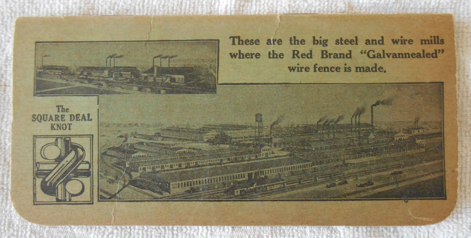 Advertising Keystone Steel & Wire Co. Peoria, Illinois “Red Brand Fence”
