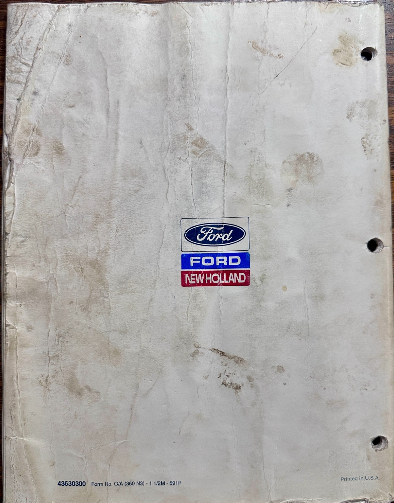 1994 Ford – New Holland Row Crop Attachment Operators Manual 360 N3 – MC15
